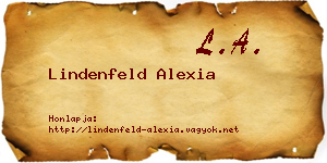 Lindenfeld Alexia névjegykártya